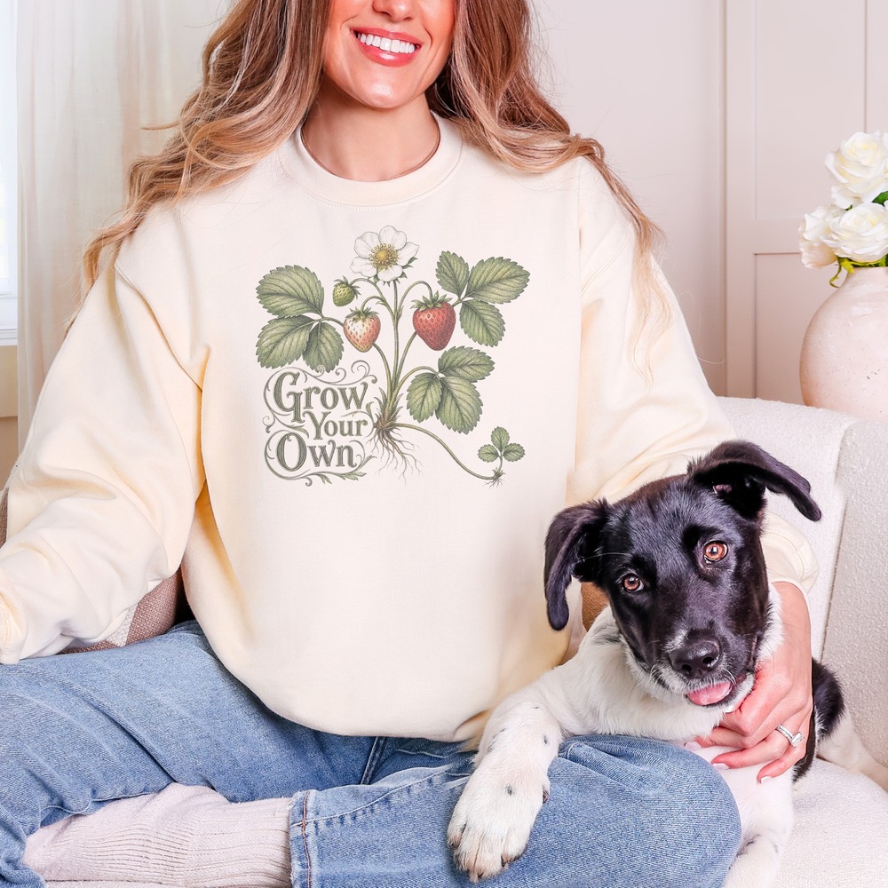 Grow Your Own Strawberry Plant Study Sweatshirt